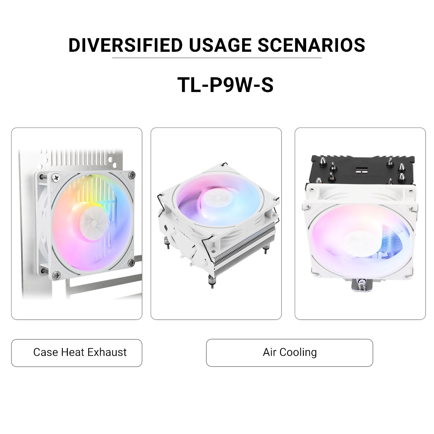 Fan Thermalright TL-P9W-S - White - ARGB - New