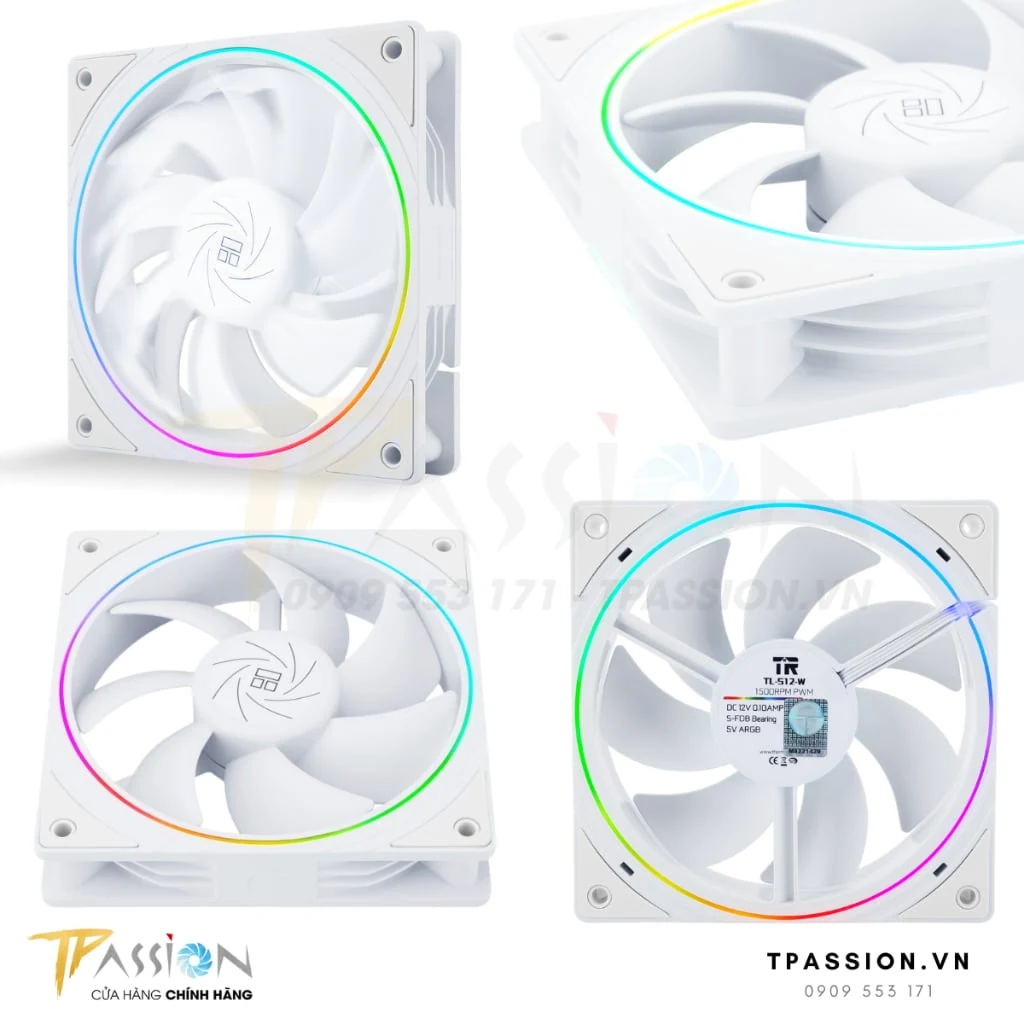 Fan Thermalright TL-S12W-S - White - ARGB - New
