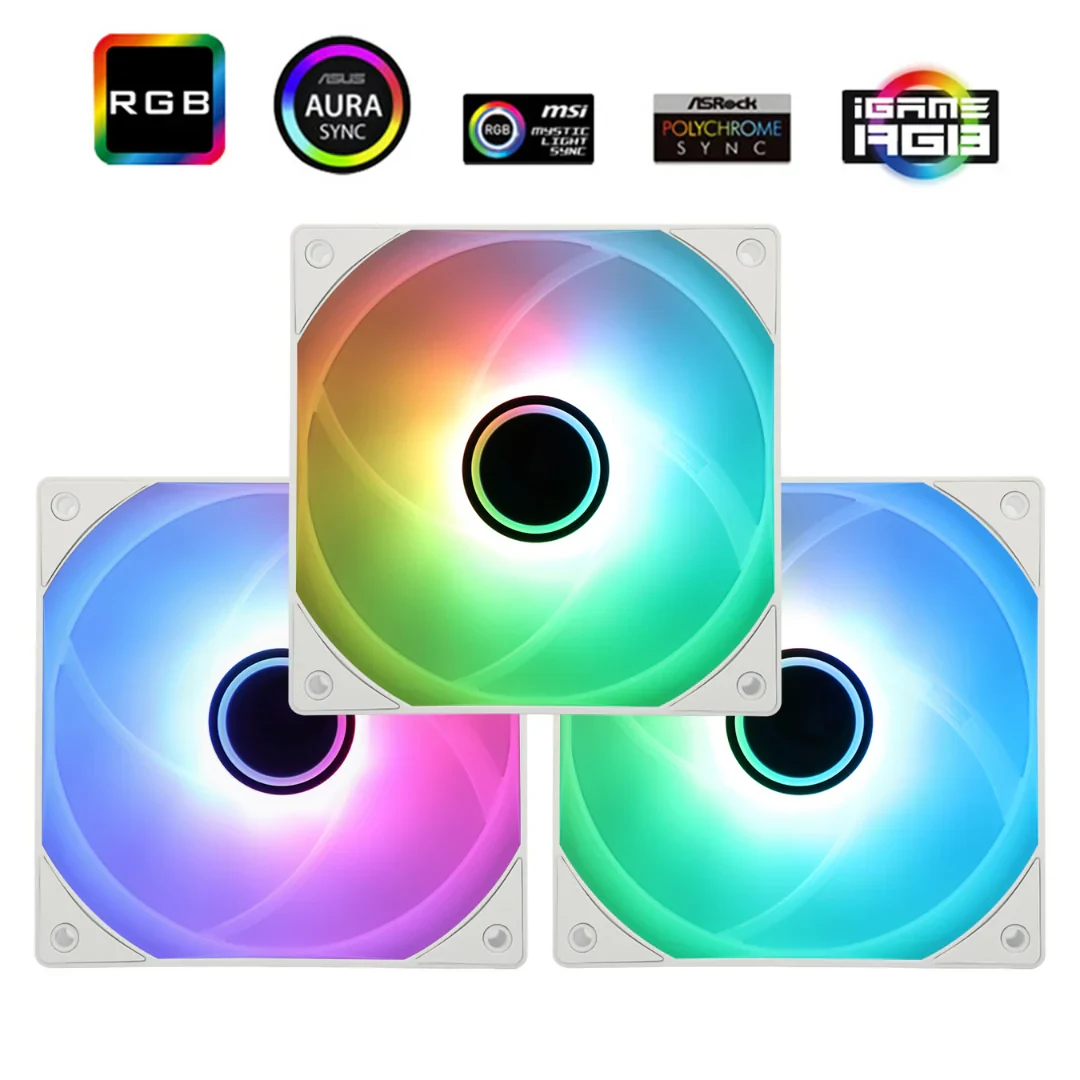 Fan Thermalright TL-S12W-S X3 Triple Pack - White - ARGB - New