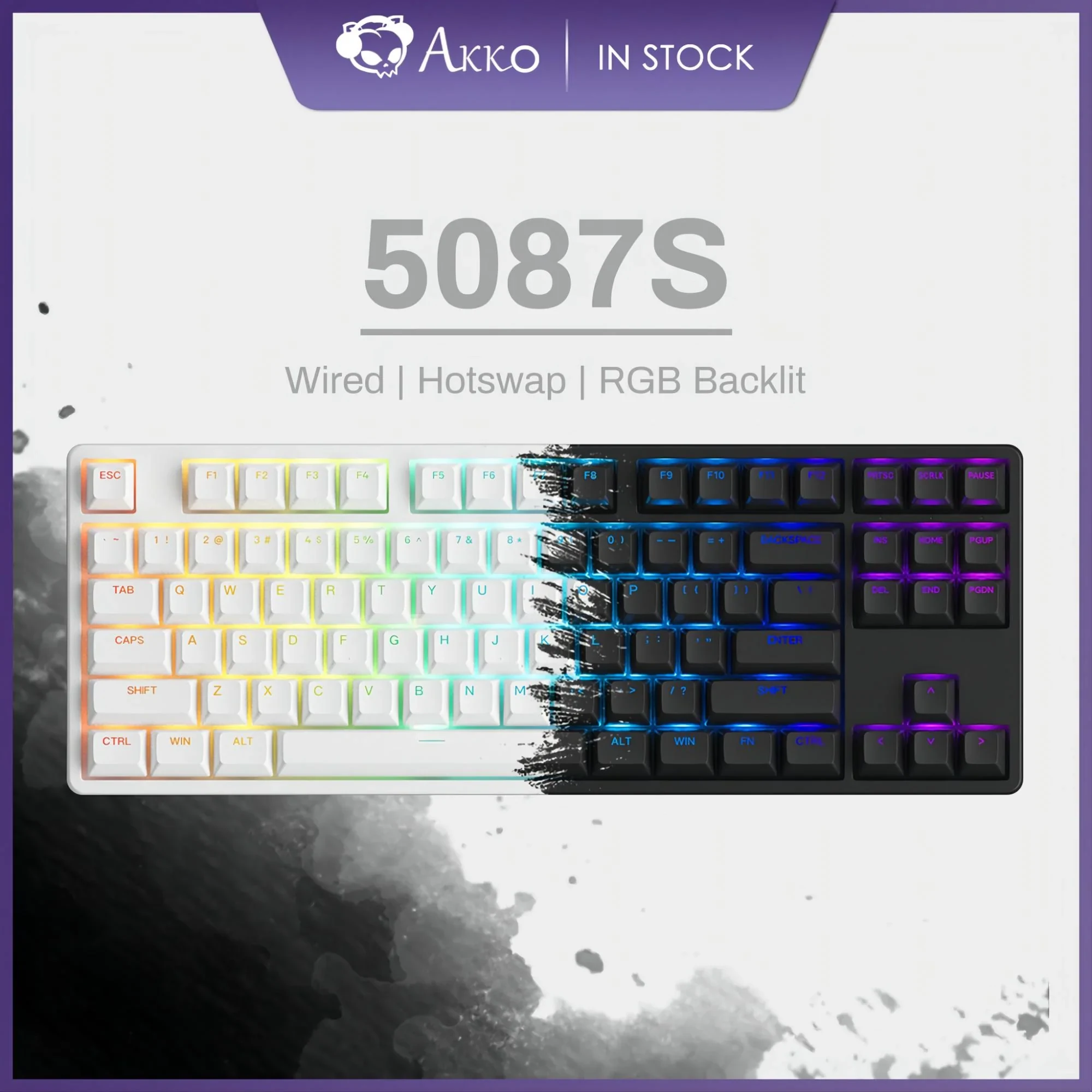 Gaming Gear AKKO 5087S Shine-Through Black