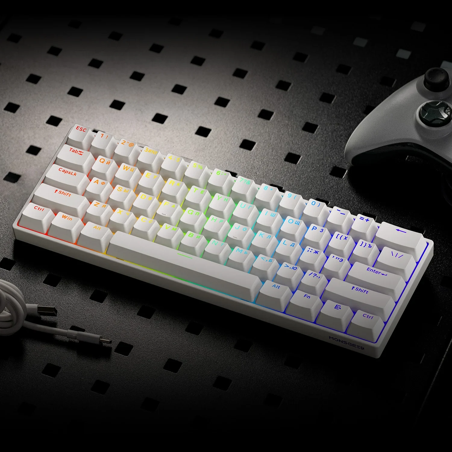 Gaming Gear AKKO 5108S Shine-Through White