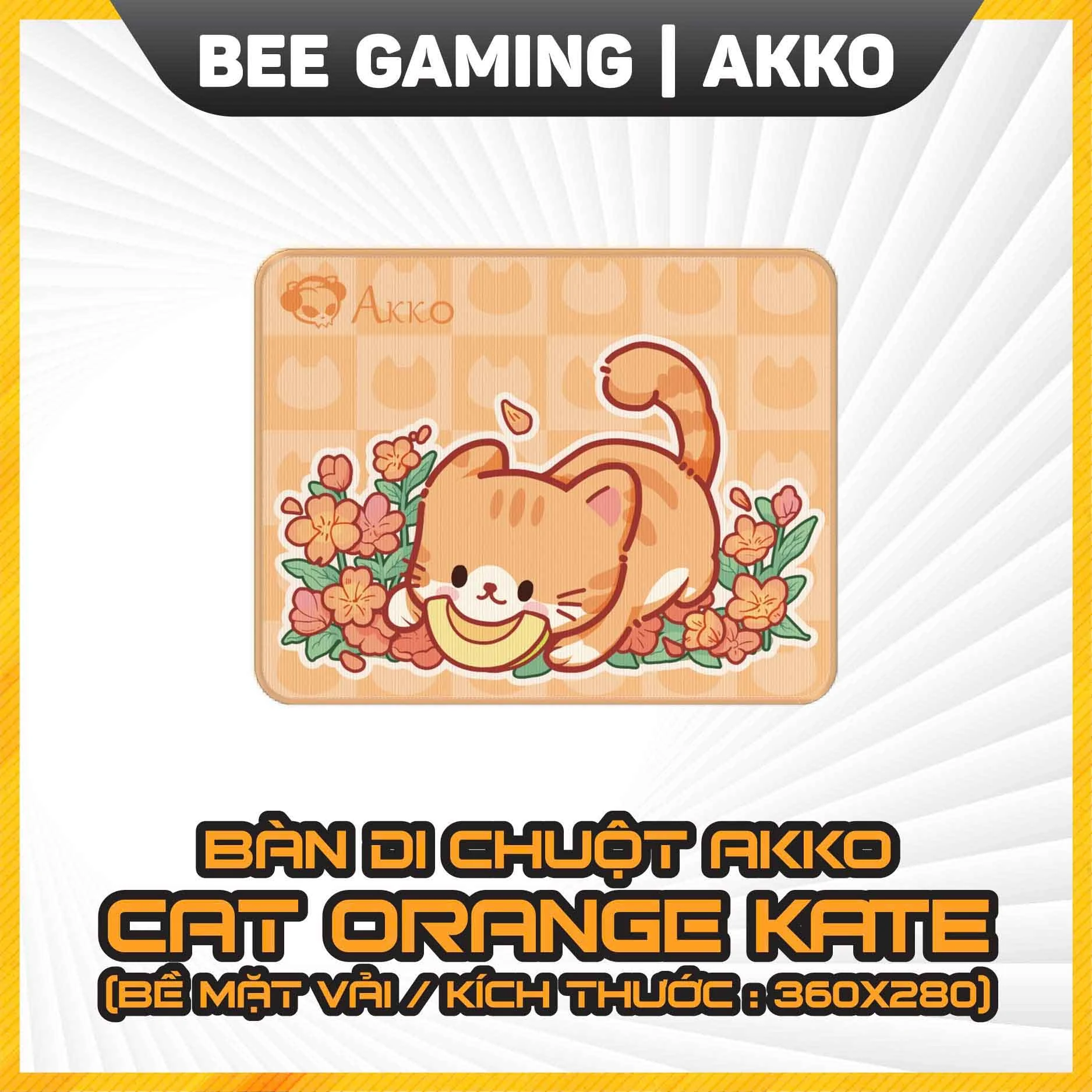 Gaming Gear AKKO Bàn di Cat Orange KATE