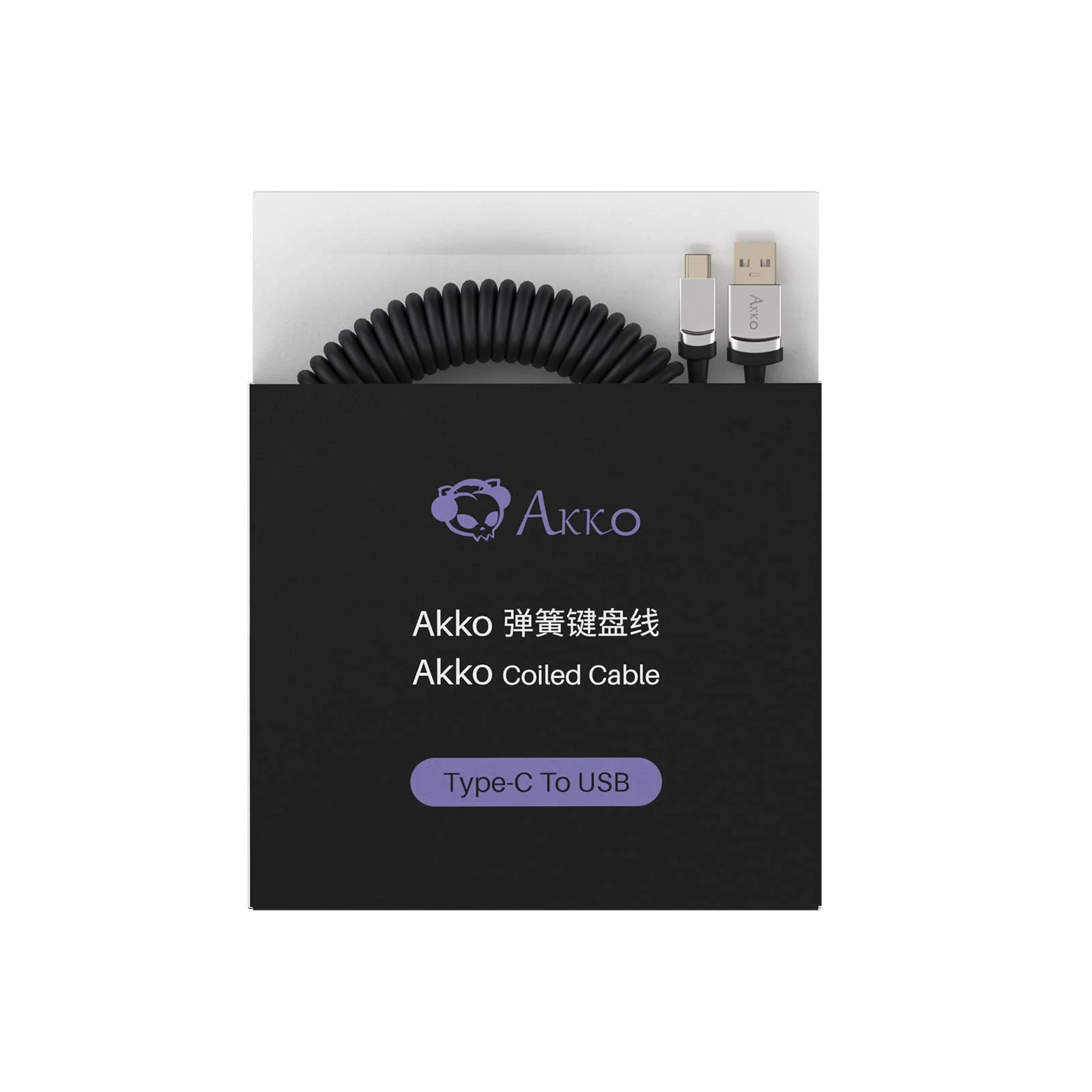 Gaming Gear AKKO Coiled Cable Black