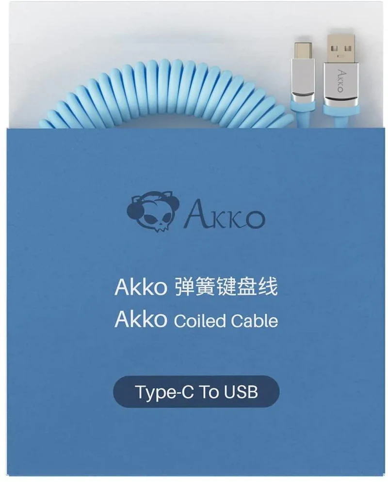 Gaming Gear AKKO Coiled Cable Blue