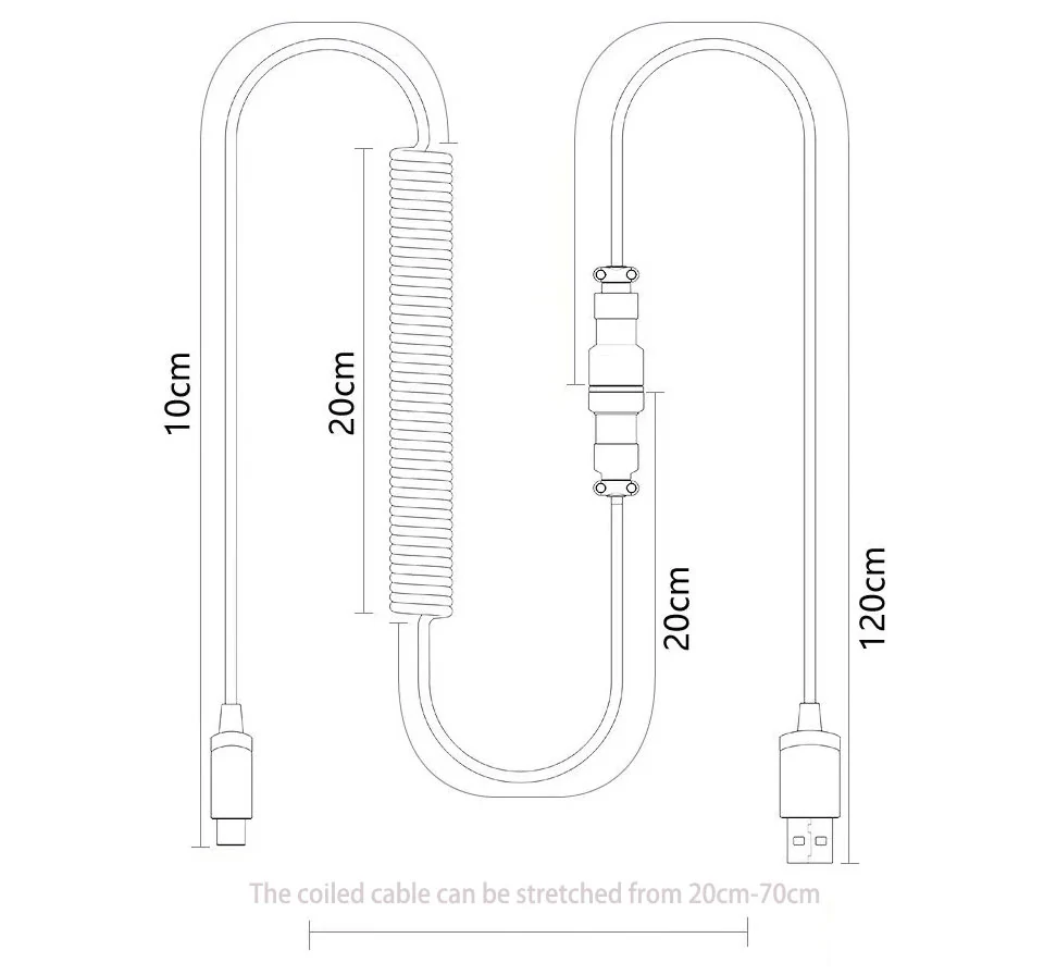 Gaming Gear AKKO Coiled Cable Matcha Green