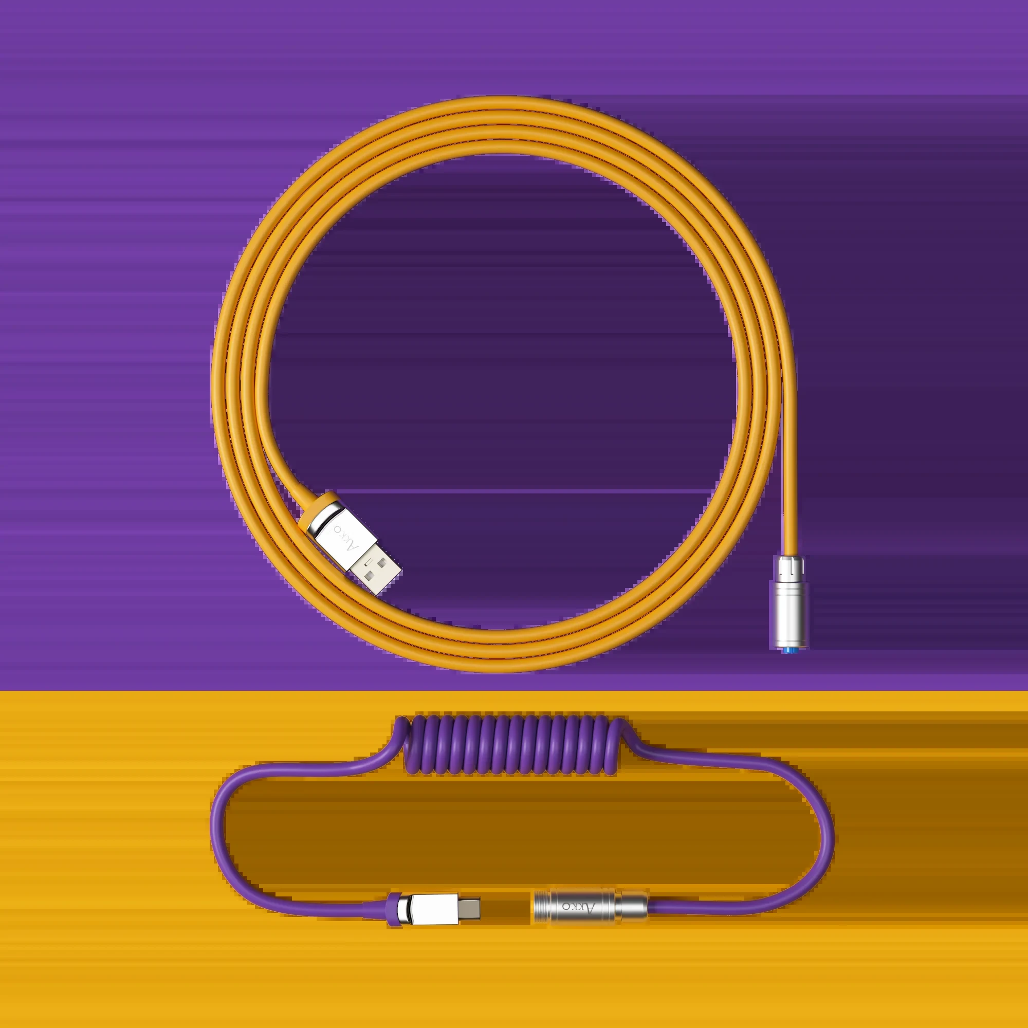 Gaming Gear AKKO Coiled Cable Purple