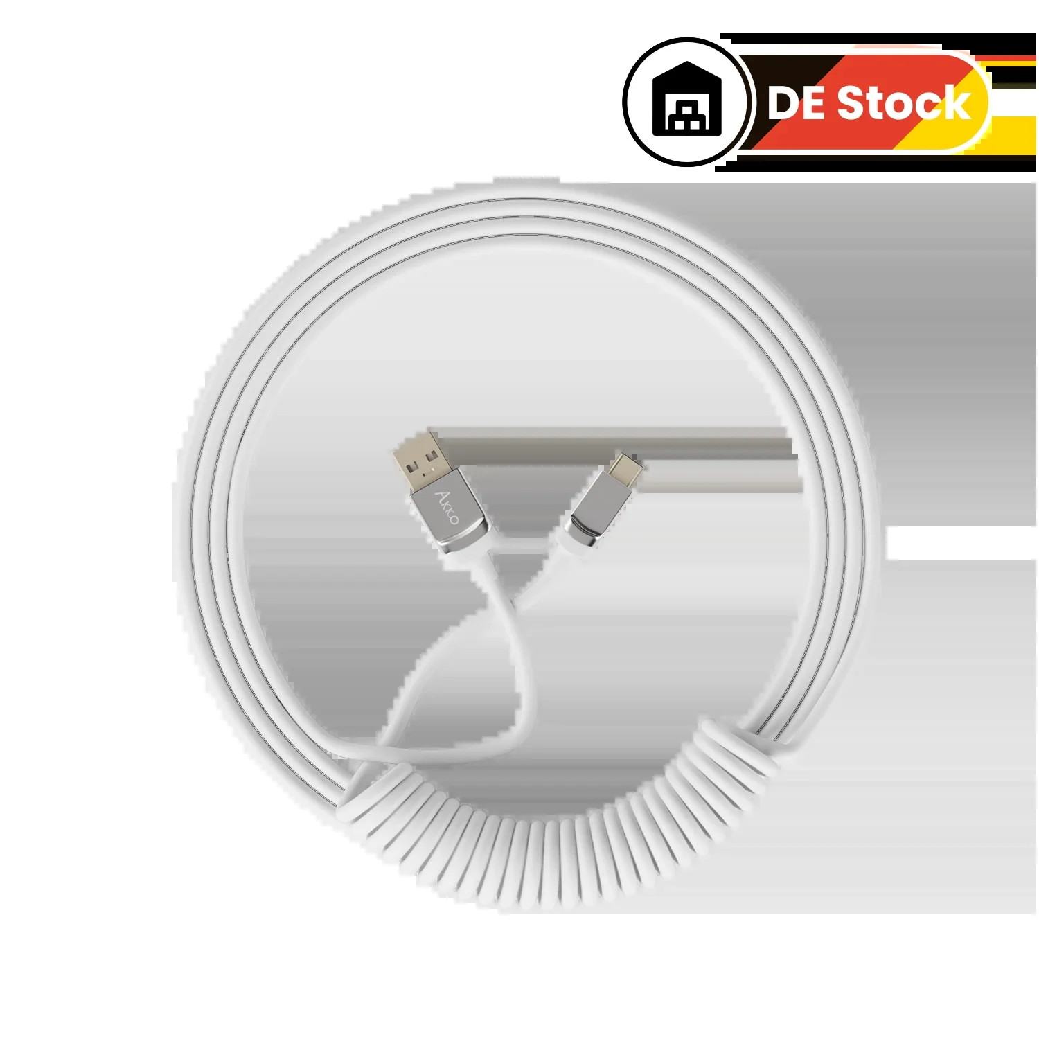 Gaming Gear AKKO Coiled Cable White