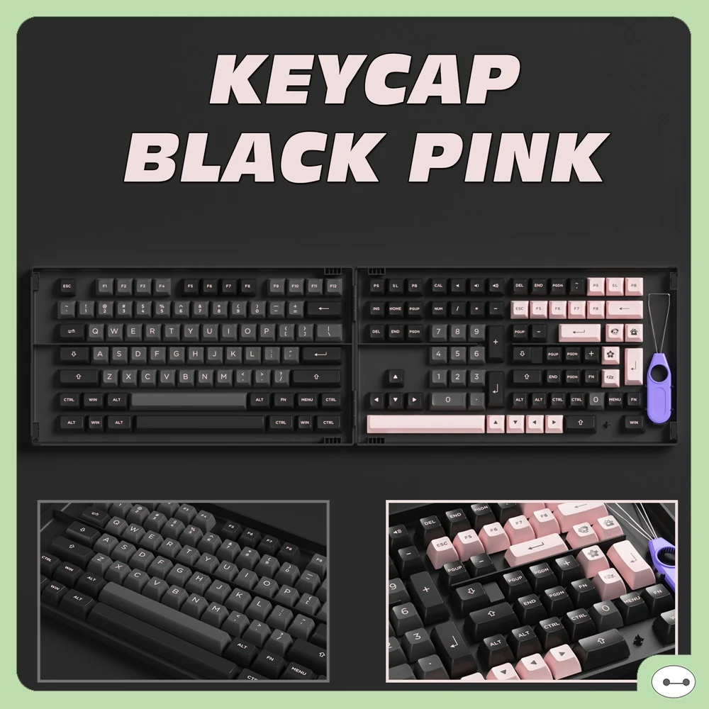 Gaming Gear AKKO Keycap Black & Pink