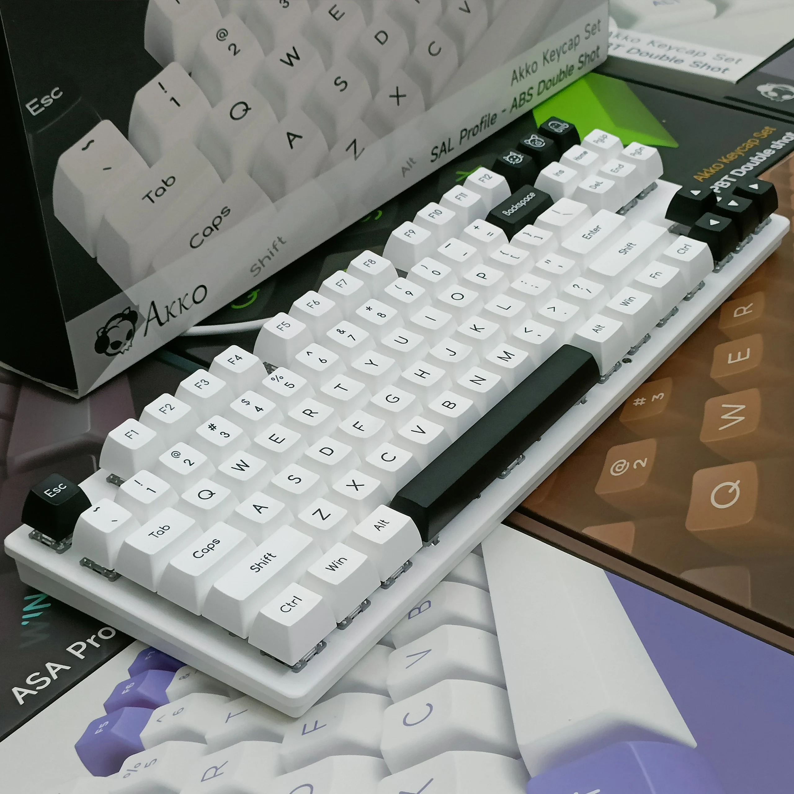 Gaming Gear AKKO Keycap Black on White