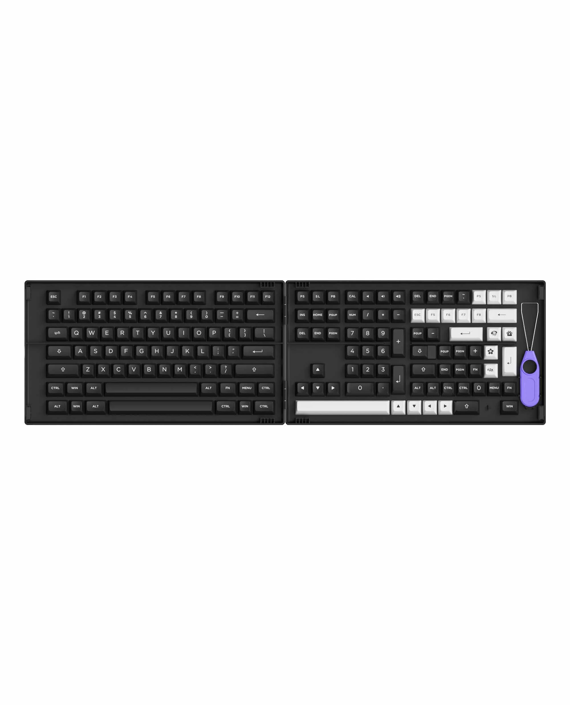 Gaming Gear AKKO Keycap White on Black