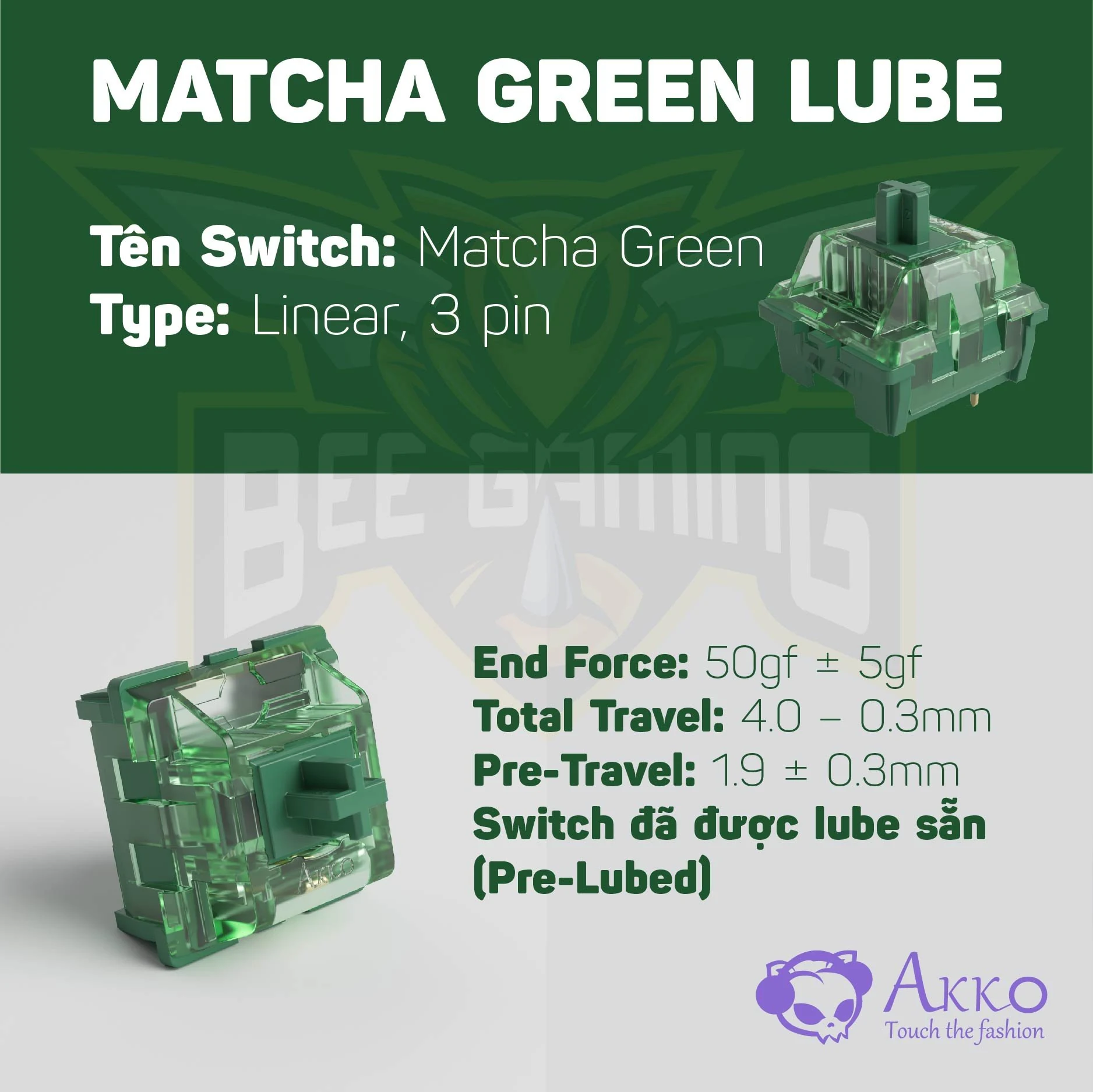Gaming Gear AKKO Switch CS Matcha Green