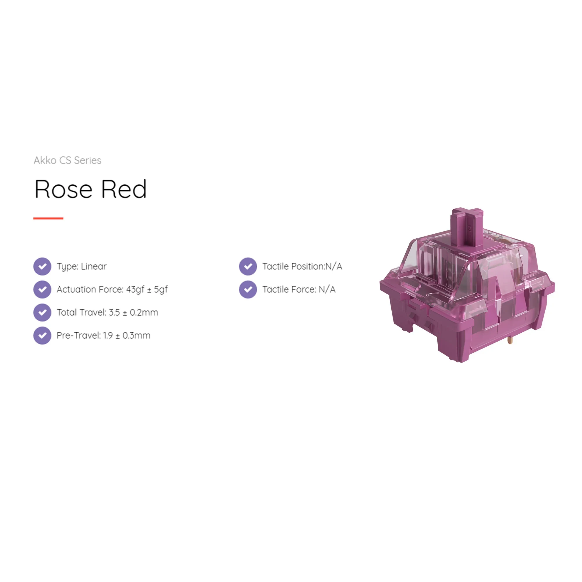 Gaming Gear AKKO Switch CS Rose Red