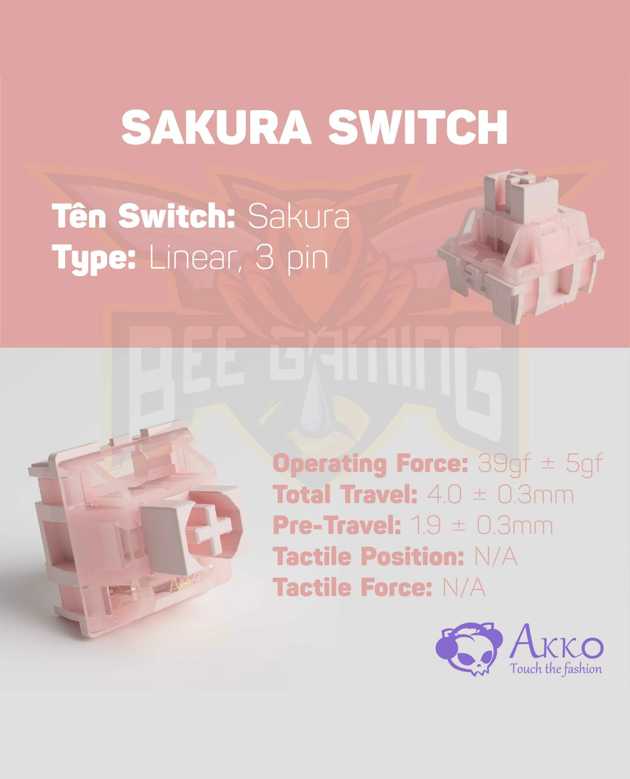 Gaming Gear AKKO Switch CS Sakura