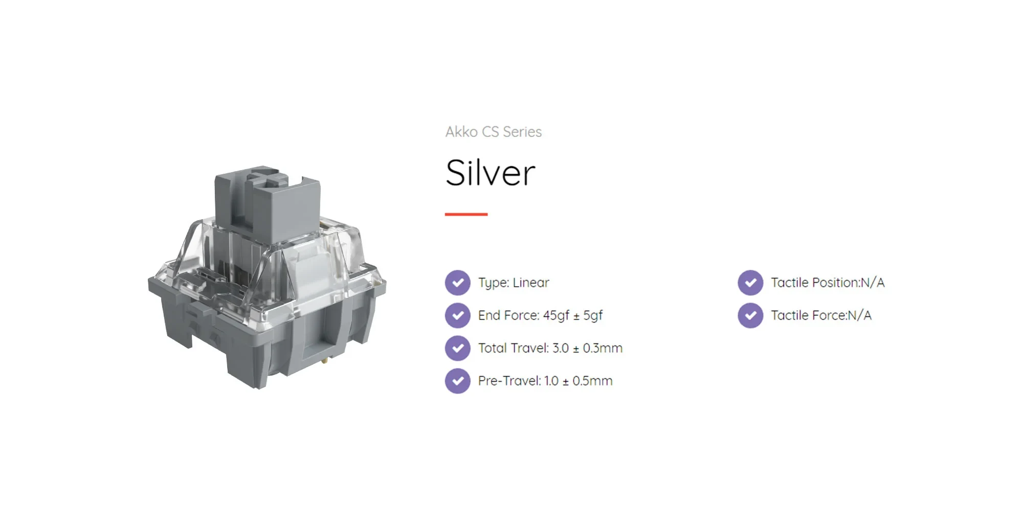 Gaming Gear AKKO Switch CS Silver