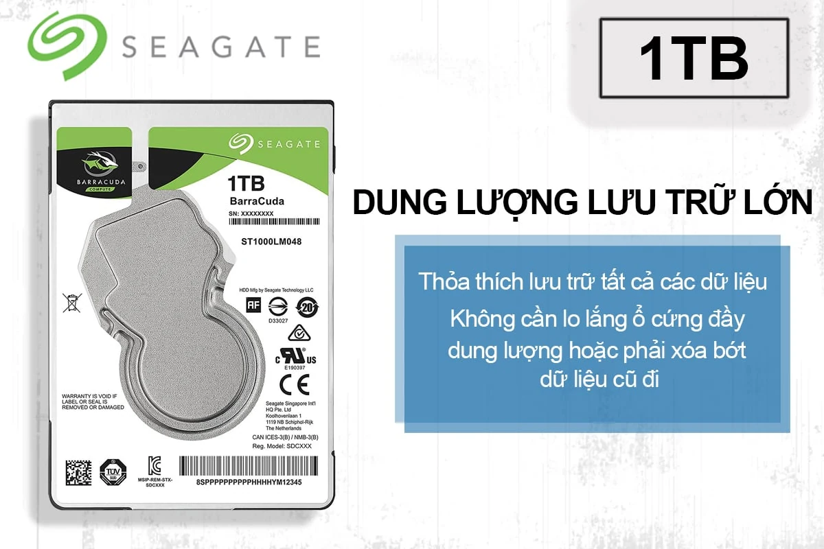 HDD Seagate BarraCuda 1TB 2.5 inch - ST1000LM048