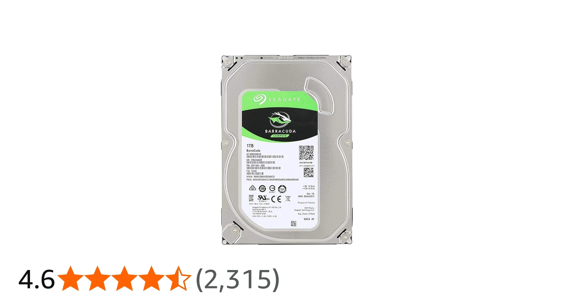 HDD Seagate BarraCuda 1TB 3.5 inch - ST1000DM010