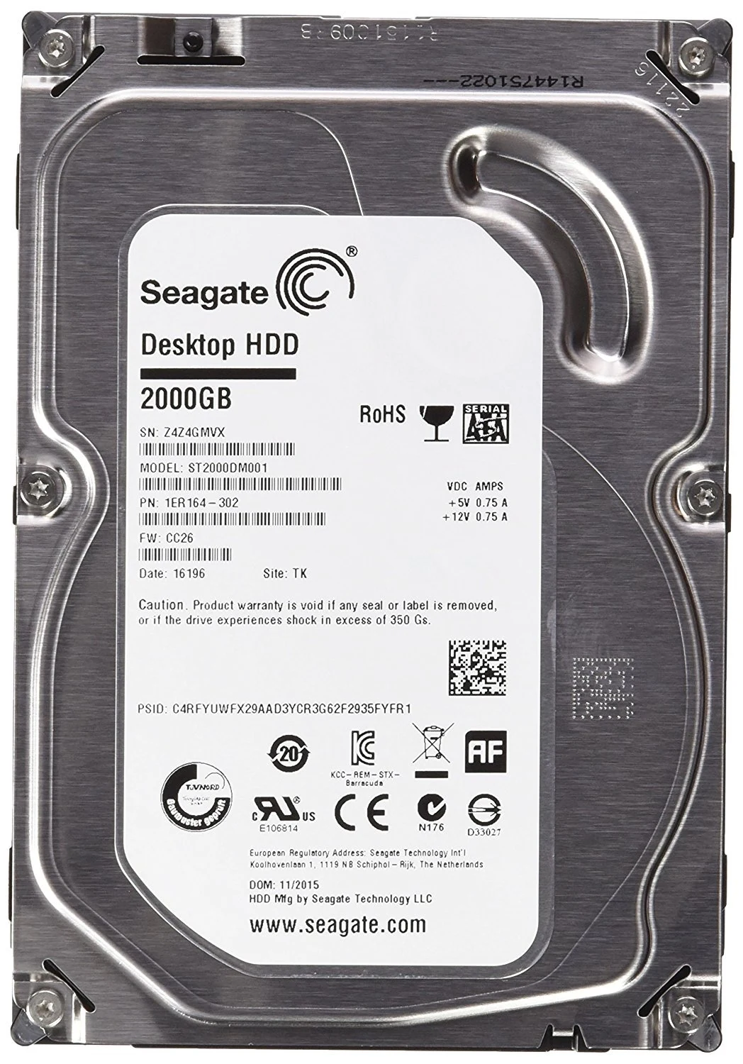 HDD Seagate BarraCuda 2TB 3.5 inch - ST2000DM001