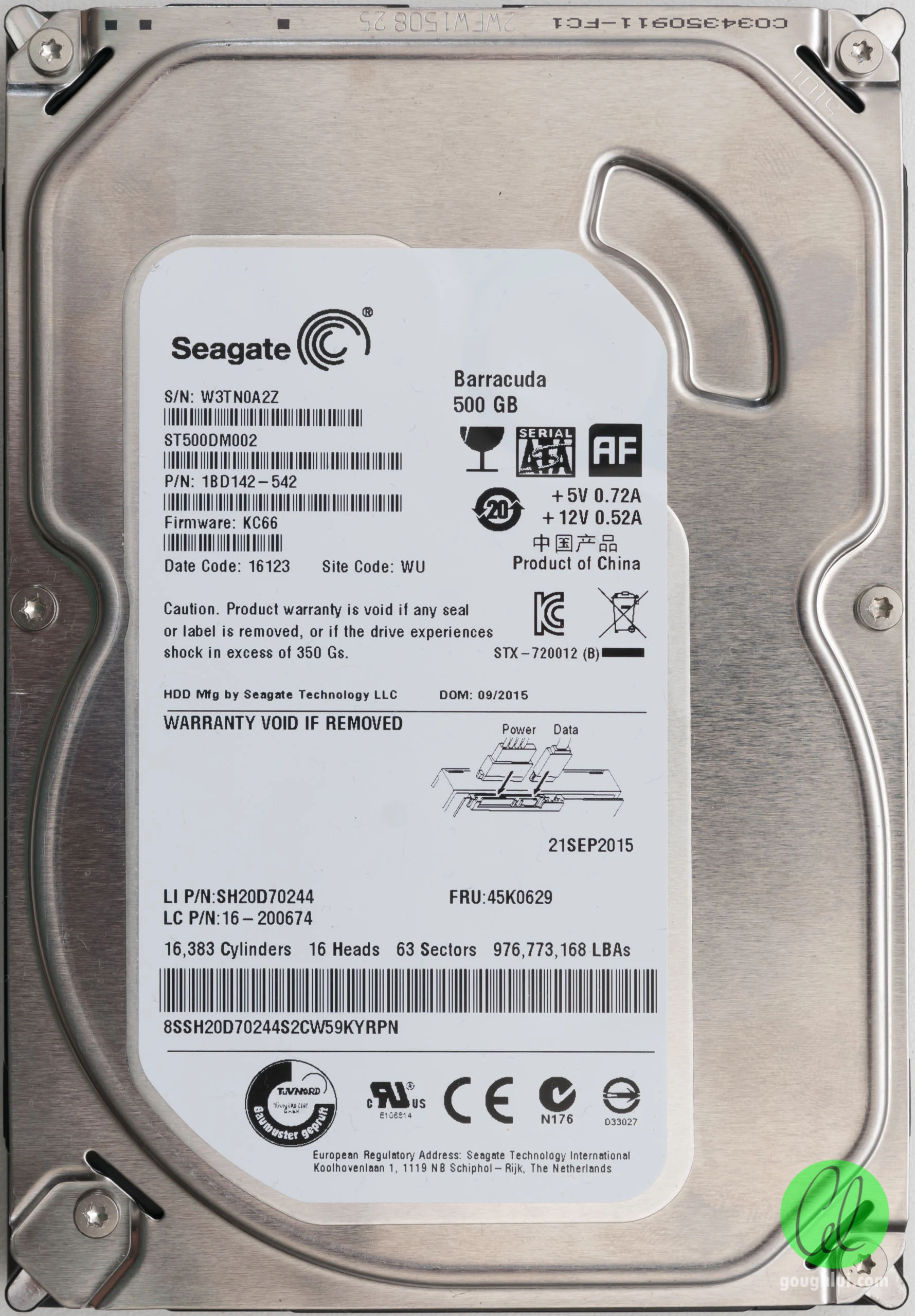 HDD Seagate BarraCuda 500GB 3.5 inch - ST500DM009