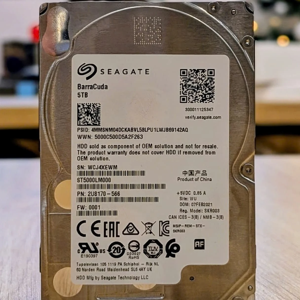 HDD Seagate BarraCuda 5TB 2.5 inch - ST5000LM000