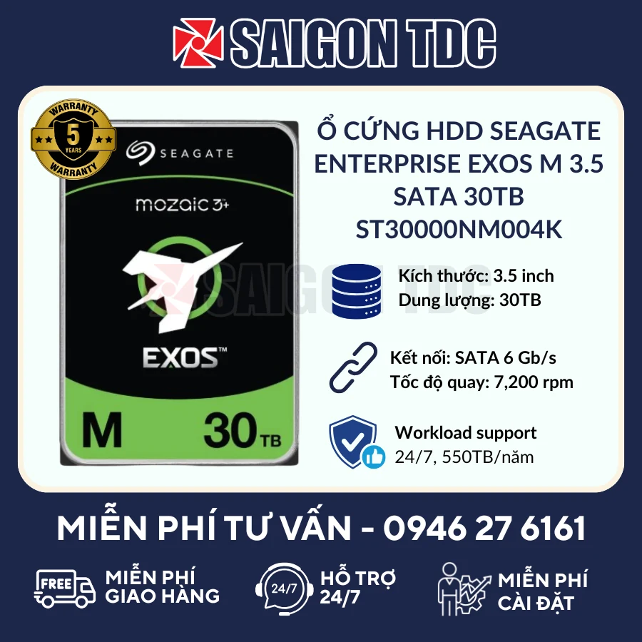 HDD Seagate Exos M 30TB 3.5 inch - ST30000NM004K
