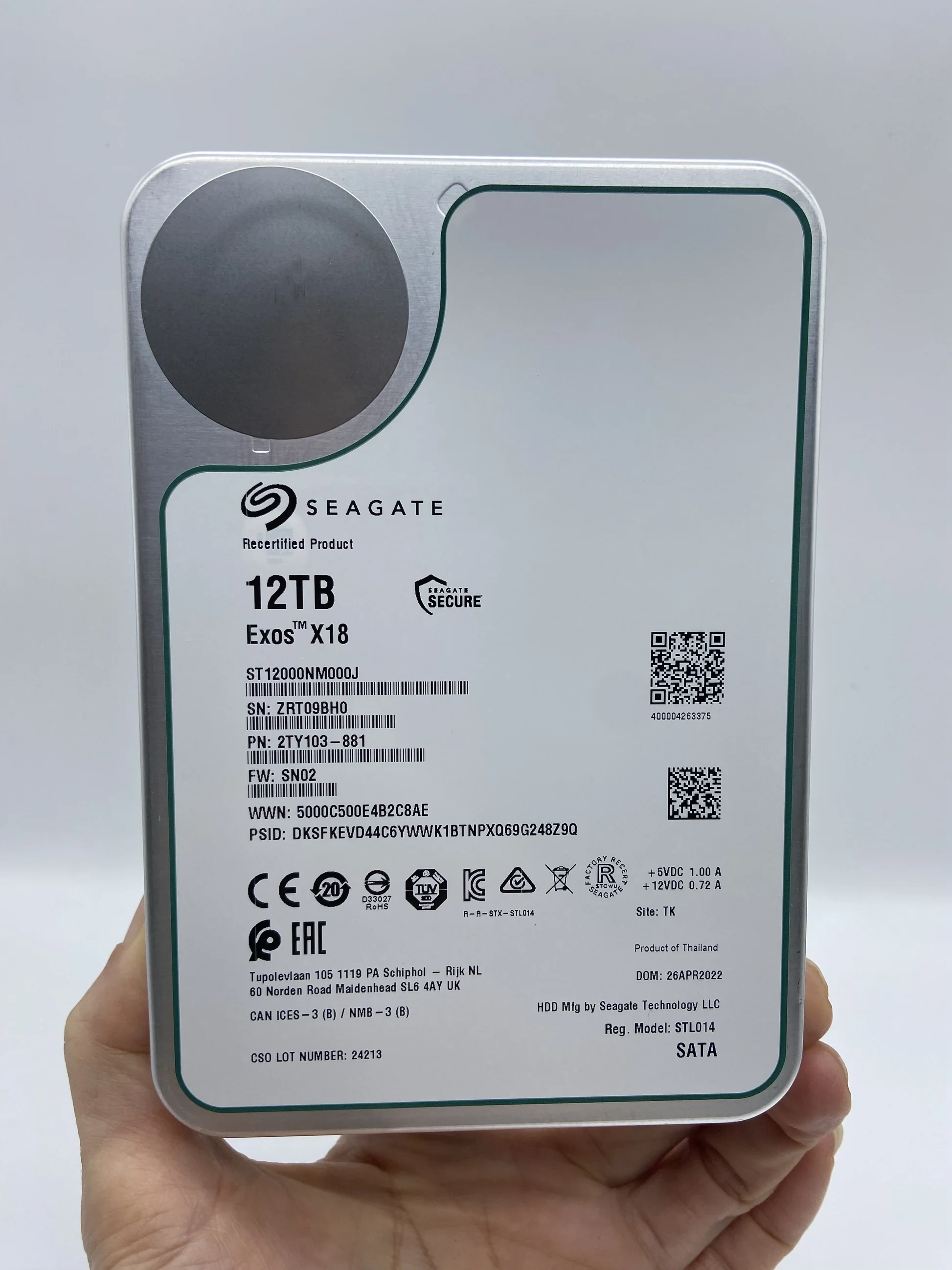 HDD Seagate Exos X16 12TB 3.5 inch - ST12000NM001G
