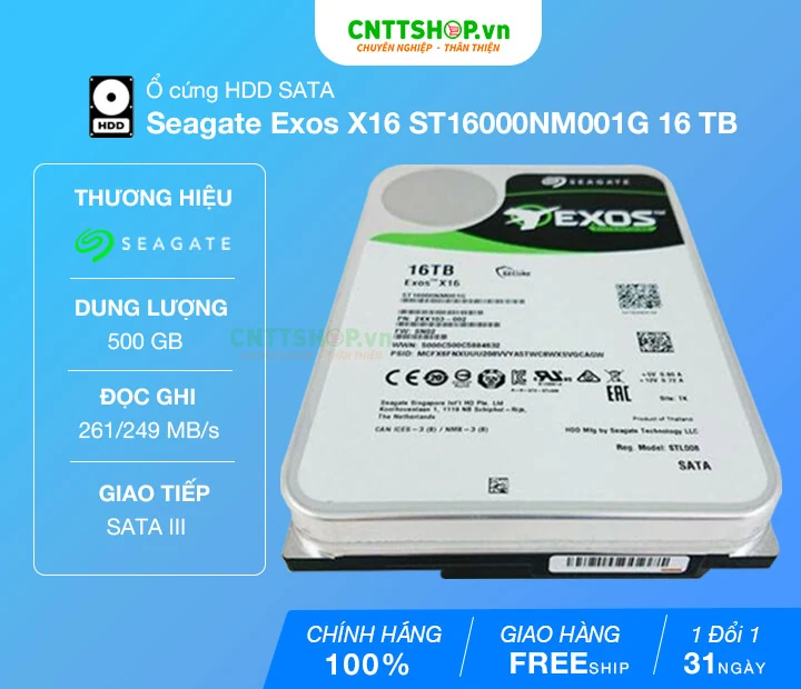 HDD Seagate Exos X16 16TB 3.5 inch - ST16000NM001G