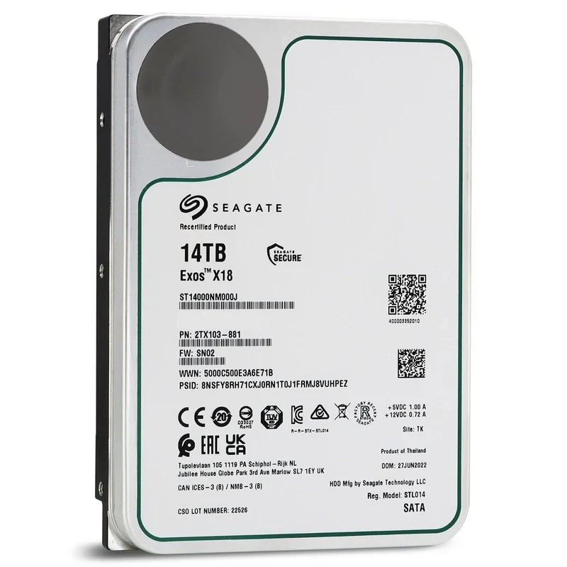 HDD Seagate Exos X18 14TB 3.5 inch - ST14000NM000J