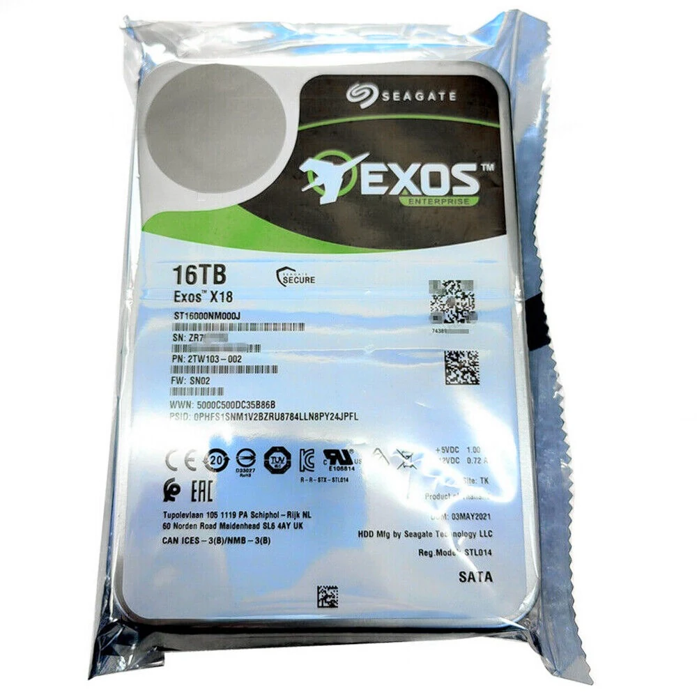 HDD Seagate Exos X18 16TB 3.5 inch - ST16000NM000J