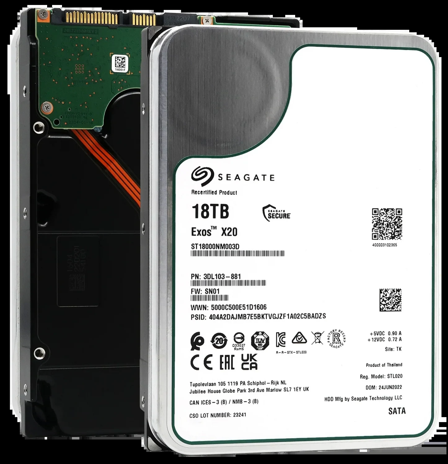 HDD Seagate Exos X20 18TB 3.5 inch - ST18000NM003D