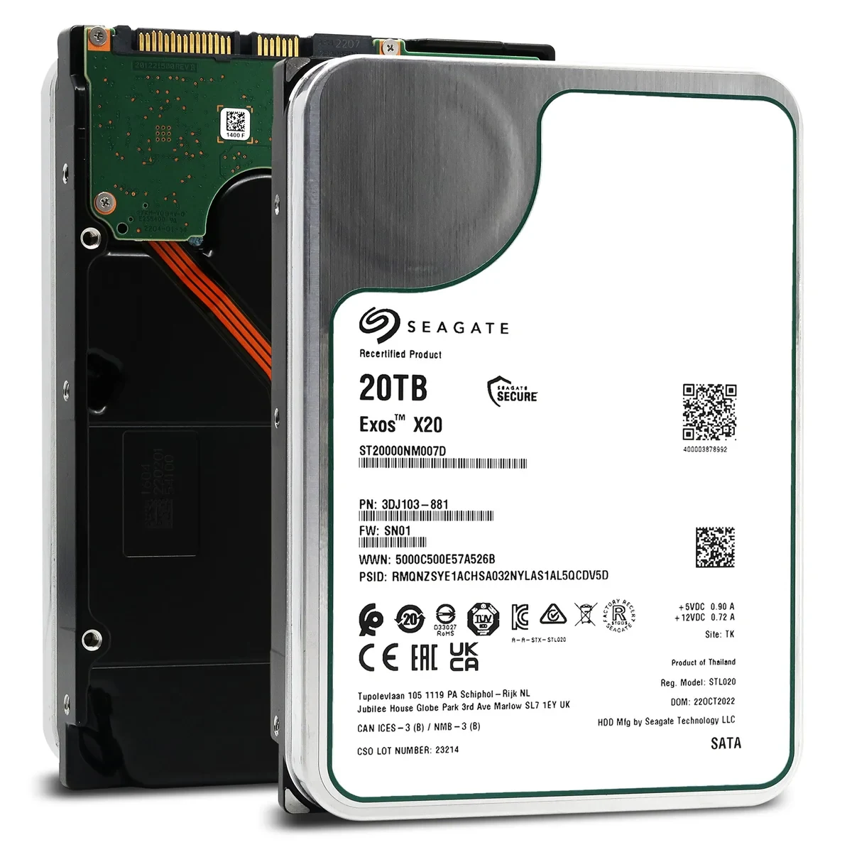 HDD Seagate Exos X20 20TB 3.5 inch - ST20000NM007D