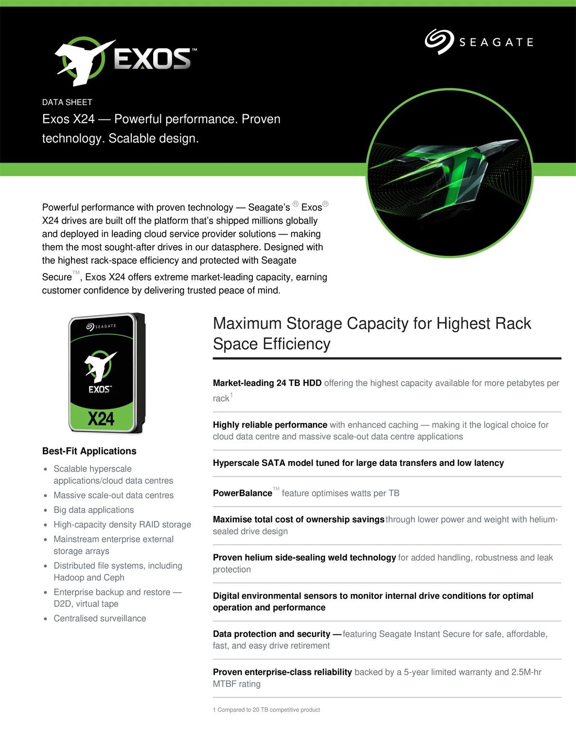 HDD Seagate Exos X24 20TB 3.5 inch - ST20000NM002H