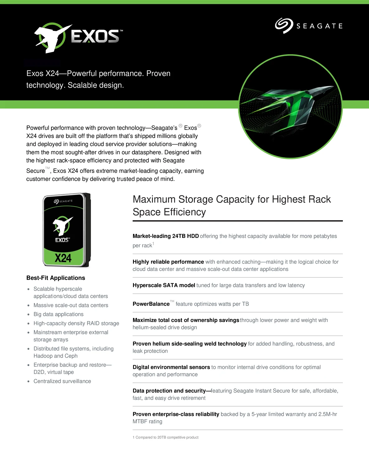 HDD Seagate Exos X24 24TB 3.5 inch - ST24000NM002H