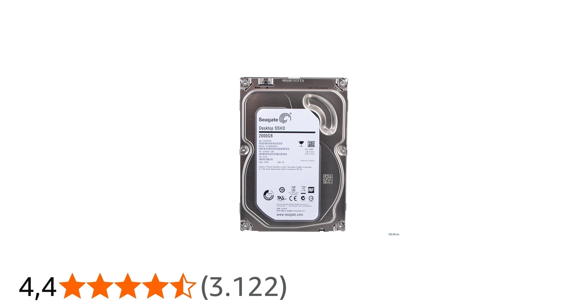 HDD Seagate FireCuda SSHD 2TB 3.5 inch - ST2000DX001