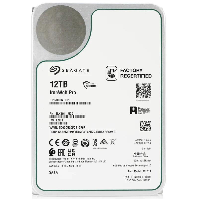 HDD Seagate IronWolf Pro 12TB 3.5 inch - ST12000NT001