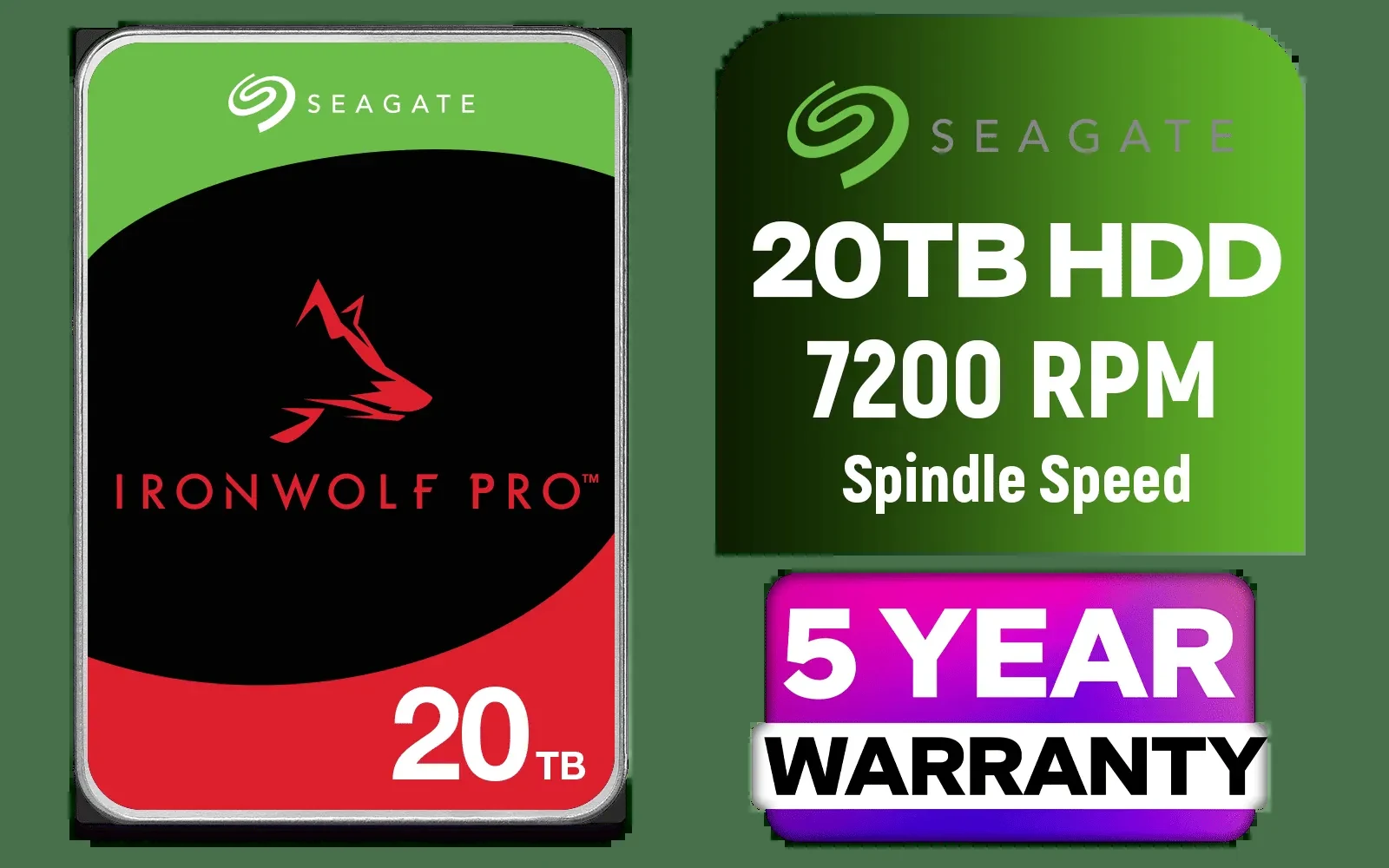 HDD Seagate IronWolf Pro 20TB 3.5 inch - ST20000NT001