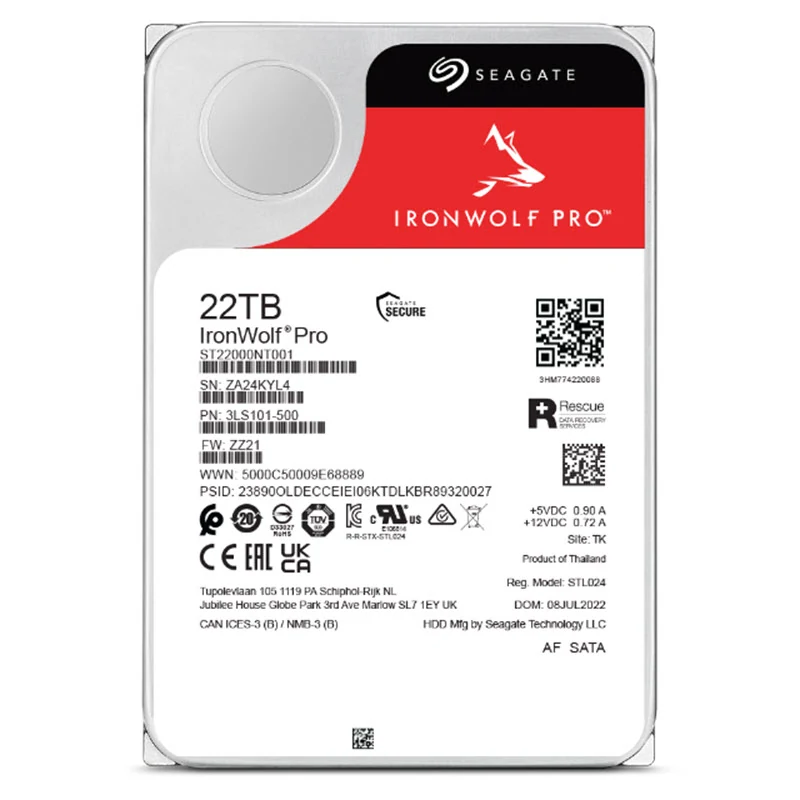 HDD Seagate IronWolf Pro 22TB 3.5 inch - ST22000NT001