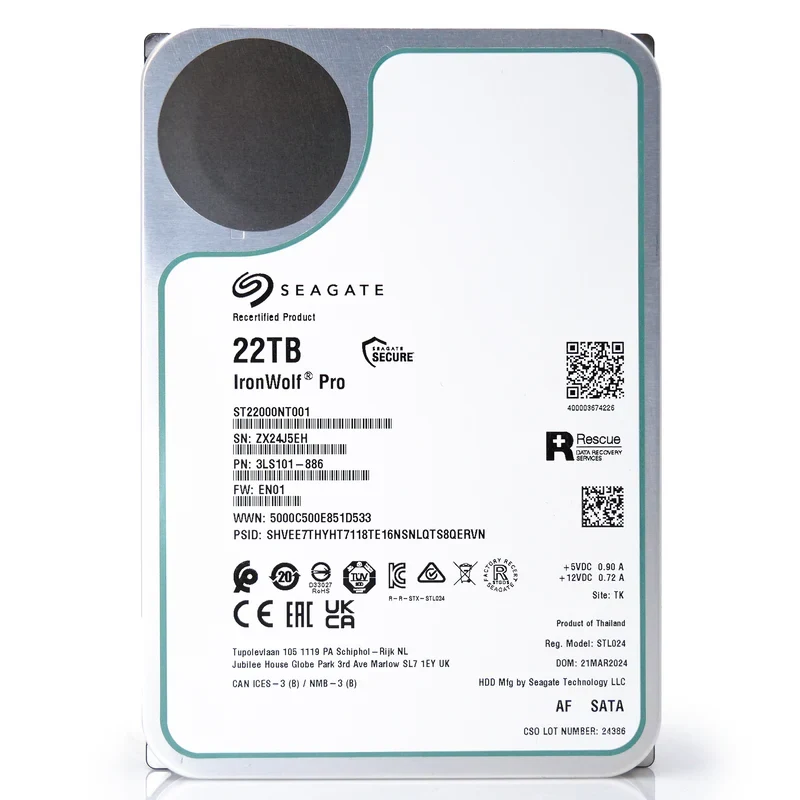 HDD Seagate IronWolf Pro 22TB 3.5 inch - ST22000NT001