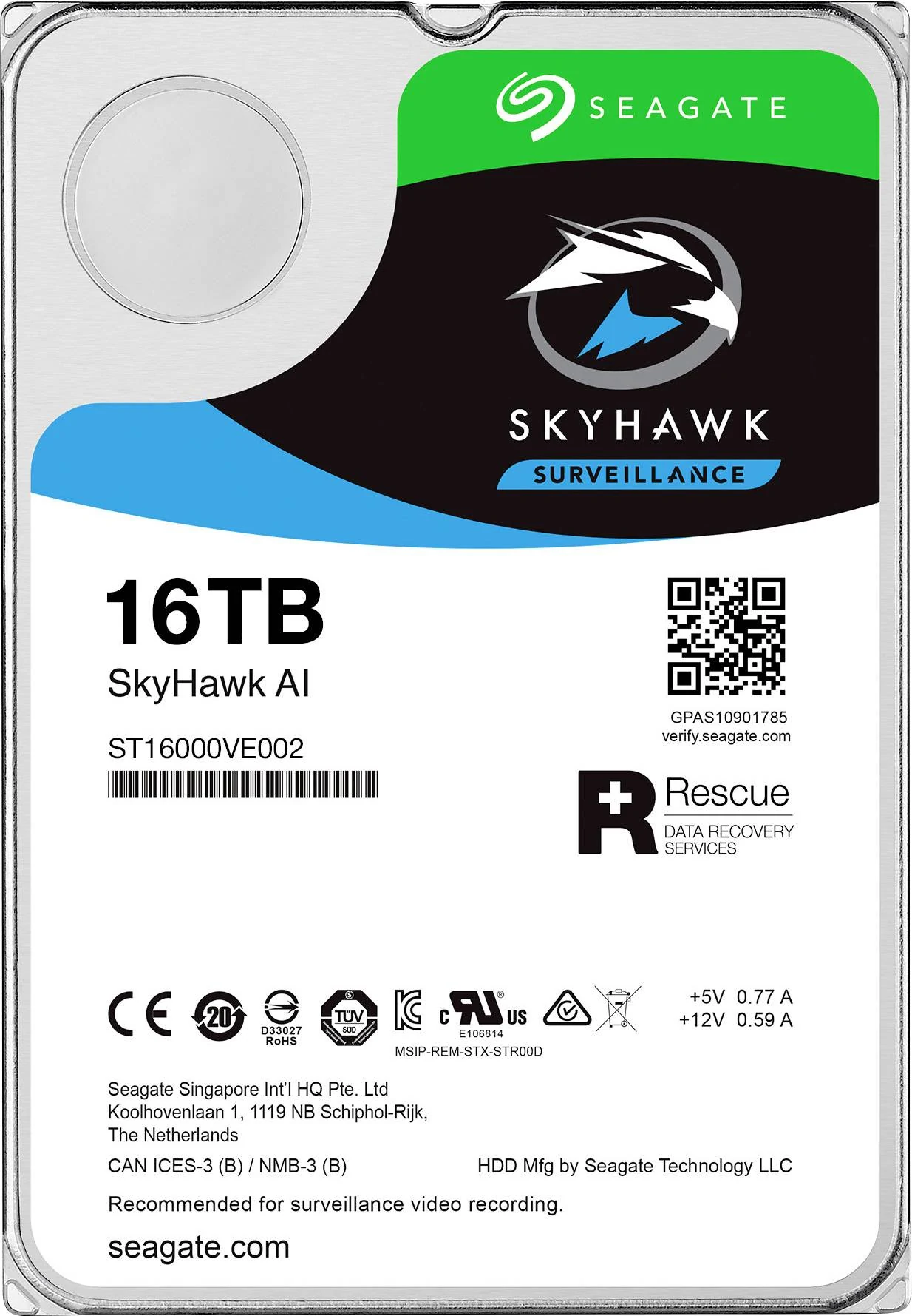 HDD Seagate SkyHawk AI 16TB 3.5 inch - ST16000VE002