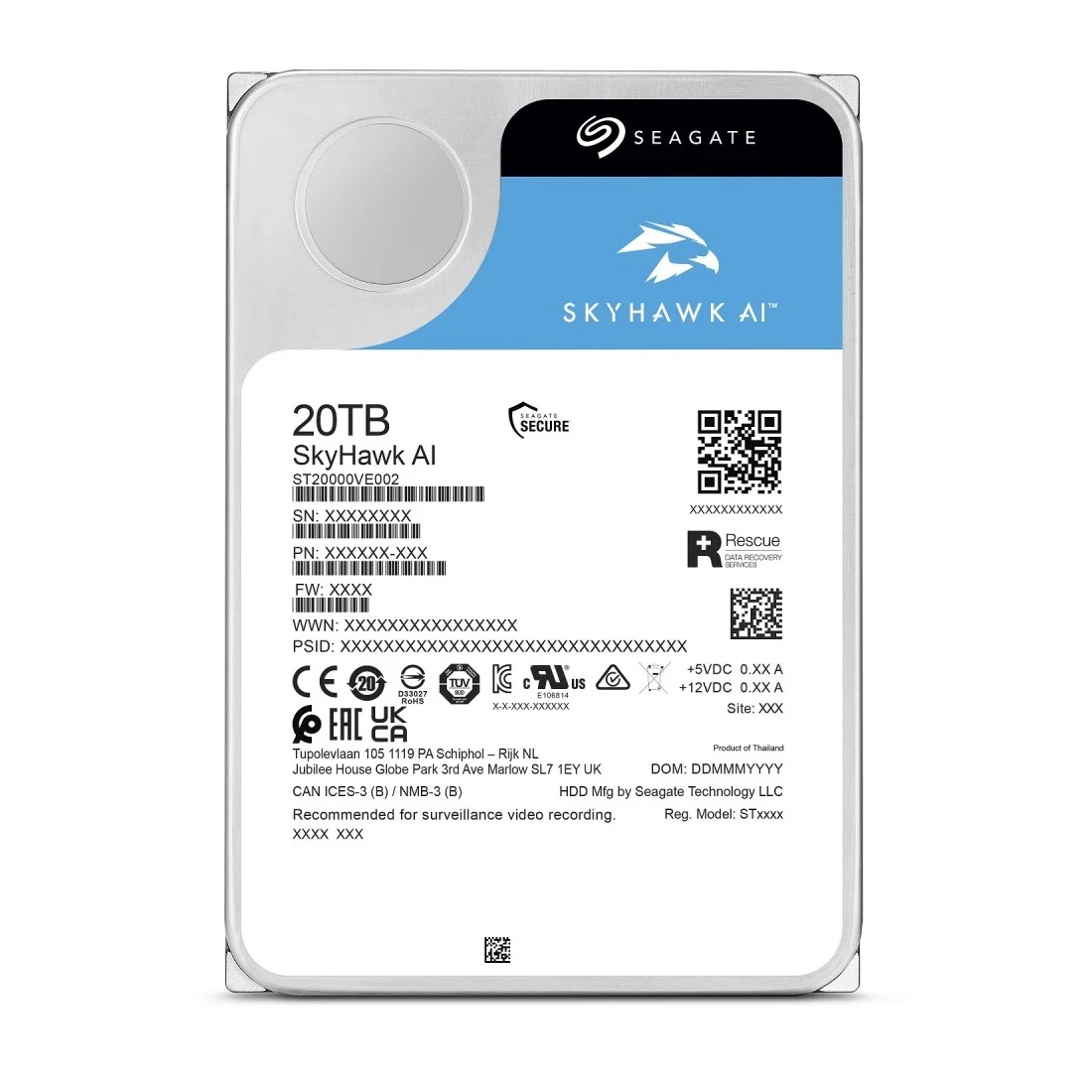 HDD Seagate SkyHawk AI 20TB 3.5 inch - ST20000VE002