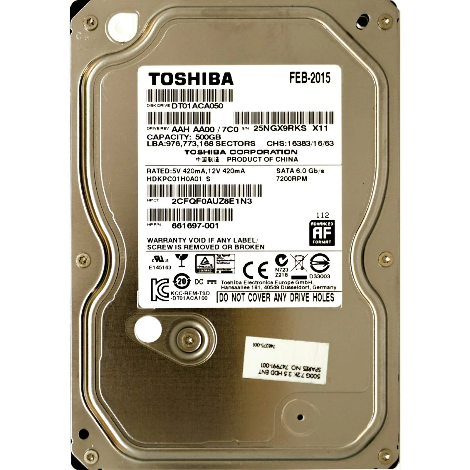 HDD Toshiba DT01ACA 500GB 3.5 inch - DT01ACA050