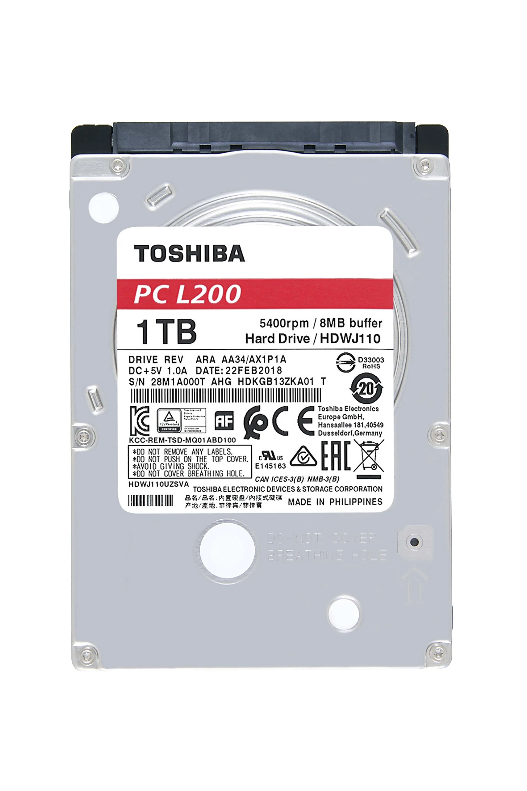 HDD Toshiba L200 1TB 2.5 inch - HDWJ110UZSVA