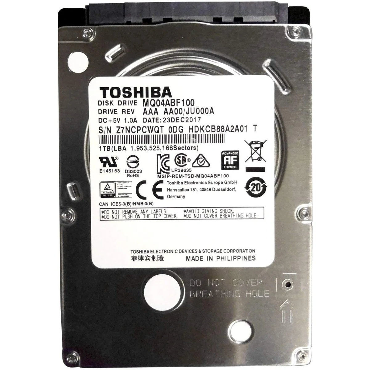 HDD Toshiba MQ04ABF 1TB 2.5 inch - MQ04ABF100