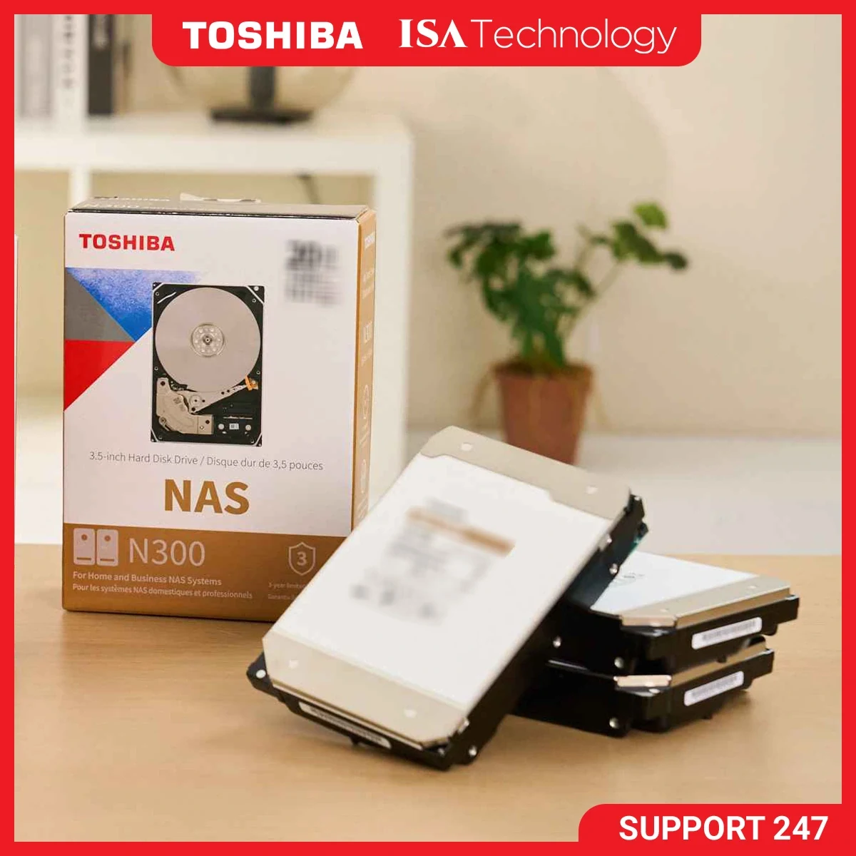 HDD Toshiba N300 NAS 8TB 3.5 inch - HDWG780EZSTA