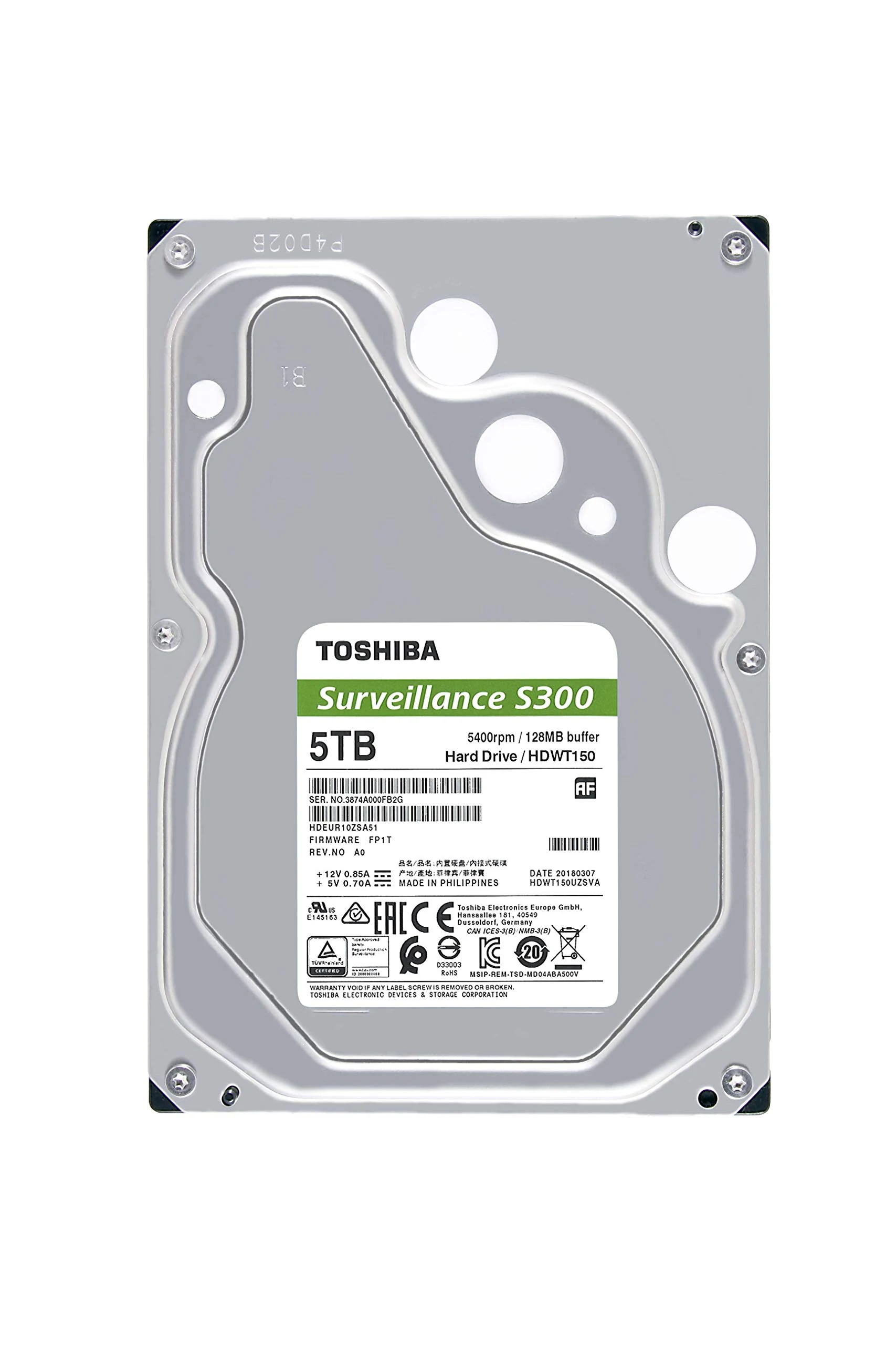 HDD Toshiba S300 Surveillance 5TB 3.5 inch - HDWT150UZSVA
