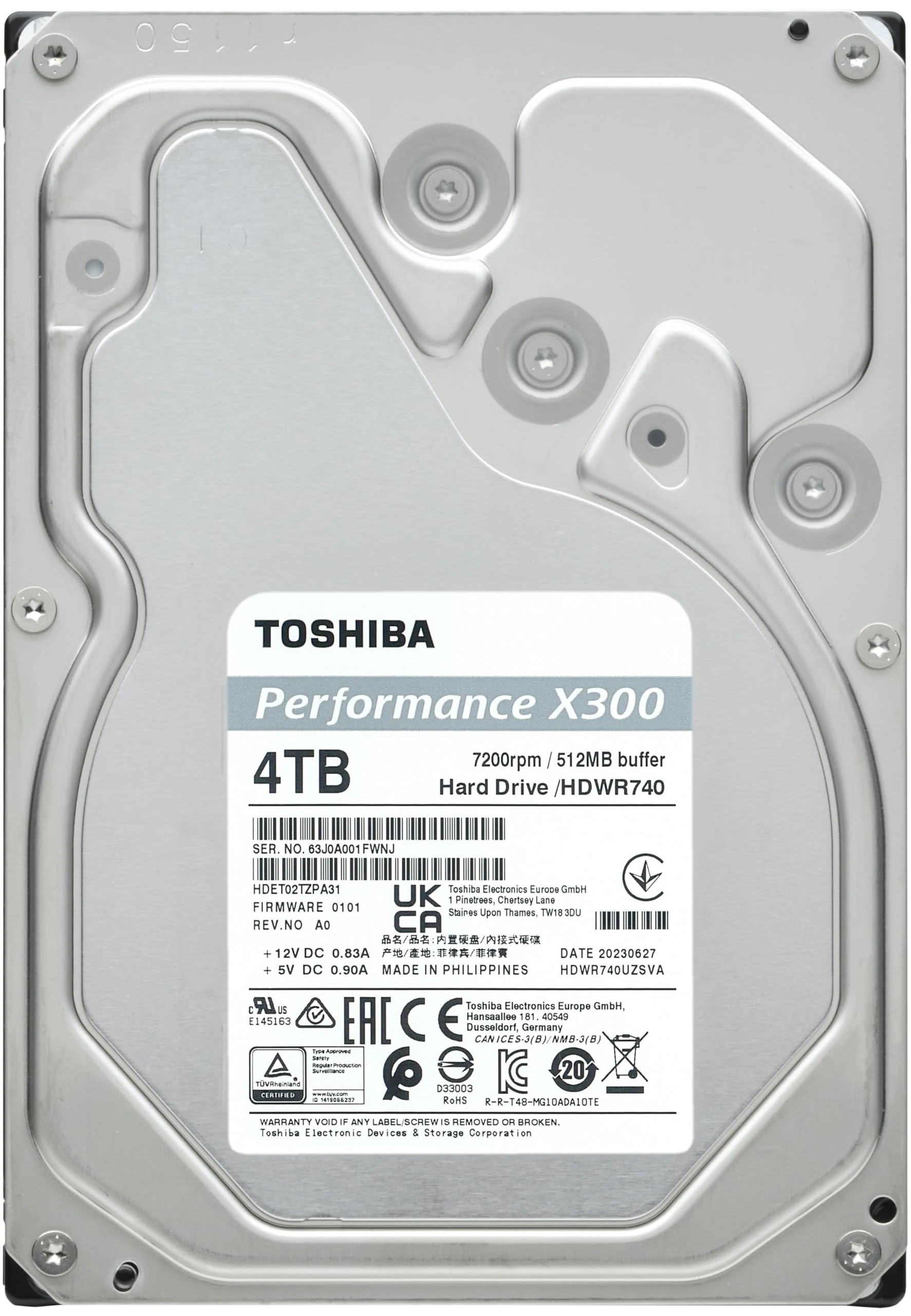 HDD Toshiba X300 Performance 4TB 3.5 inch - HDWR740EZSTA