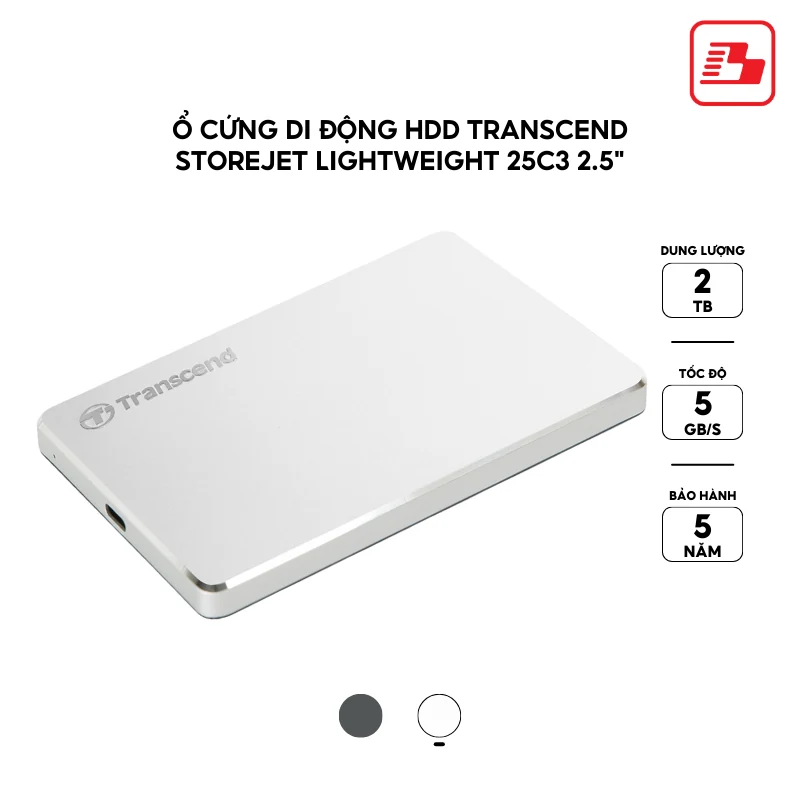 HDD Transcend StoreJet 25C3S 2TB 2.5 inch - TS2TSJ25C3S
