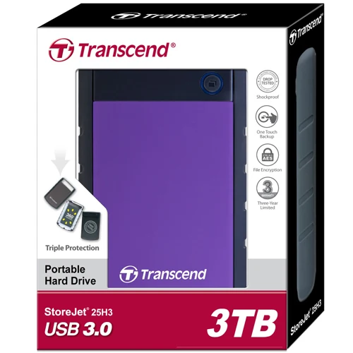 HDD Transcend StoreJet 25H3 3TB 2.5 inch - TS3TSJ25H3P