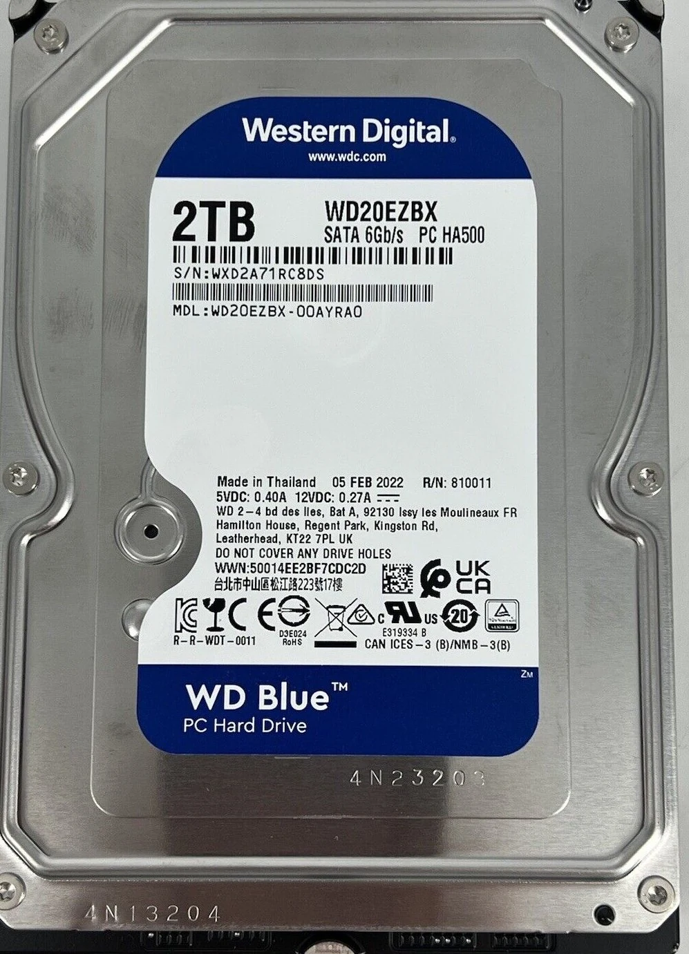 HDD WD Blue 2TB 3.5 inch - WD20EZBX