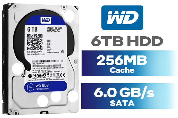 HDD WD Blue 6TB 3.5 inch - WD60EZRZ