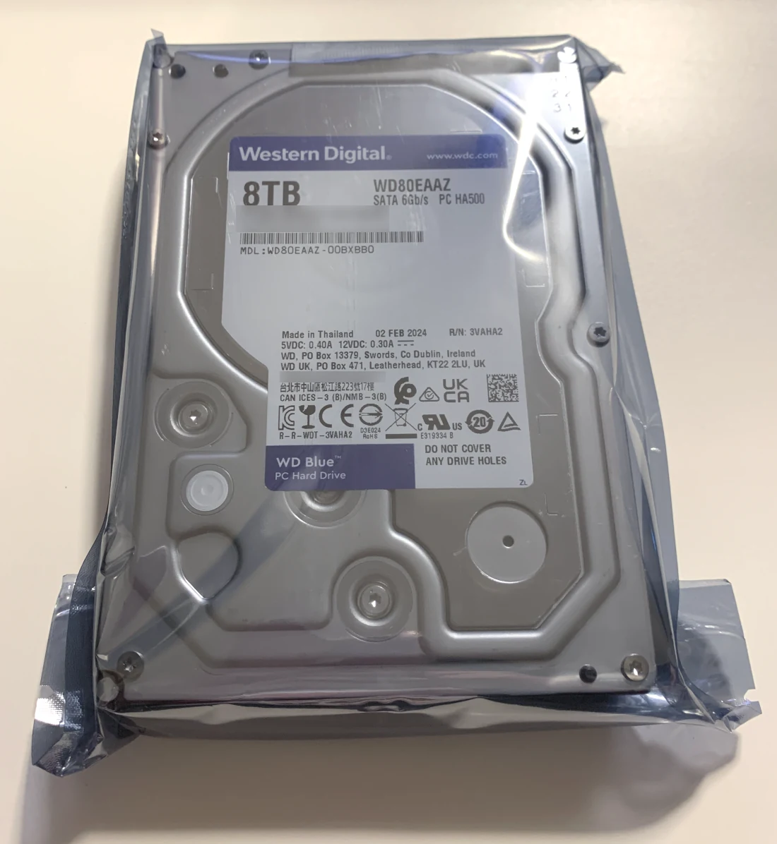 HDD WD Blue 8TB 3.5 inch - WD80EAAZ